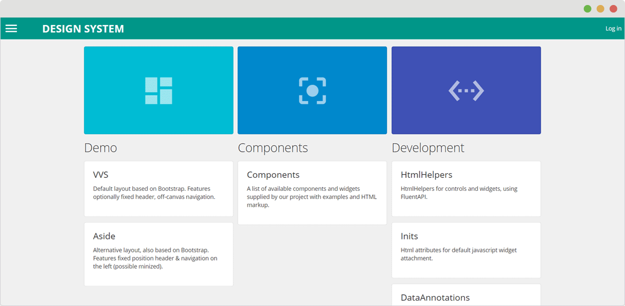 Design system starter page