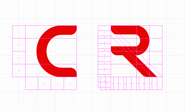 Logo letter design in progress